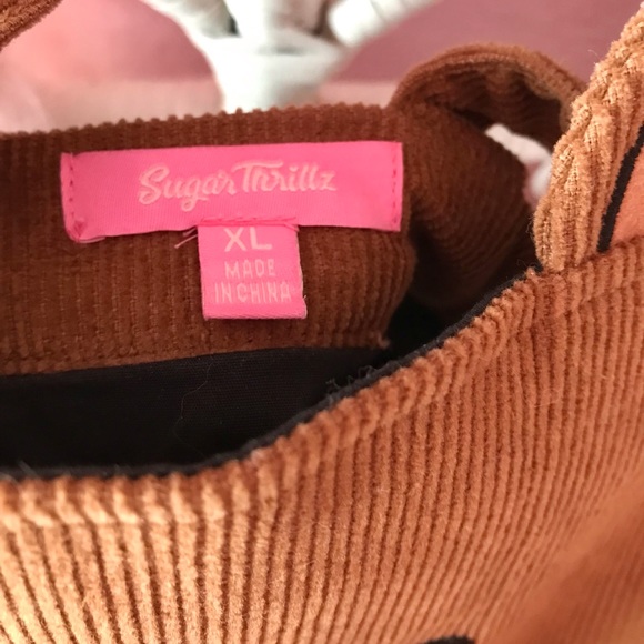 Corduroy bear pinafore dress by sugar thrillz - Picture 4 of 5